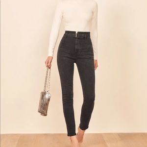 Reformation kyro skinny high rise. NWOT. 27. Super cute.blue denim (not black)